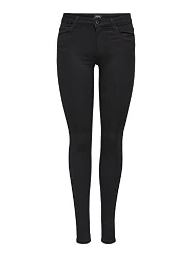 ONLY Onlroyal Reg Skinny Fit Jeans, Nero, M / 34 Donna