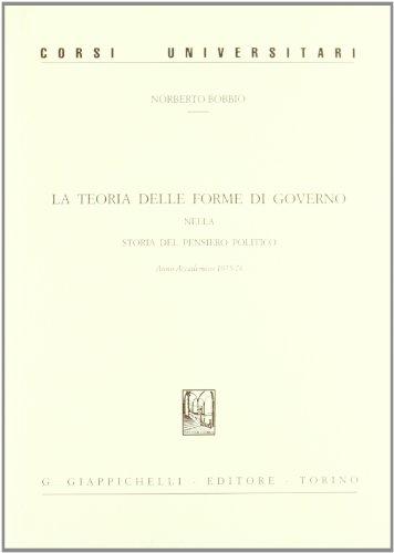 La teoria delle forme di governo nella storia del pensiero politico