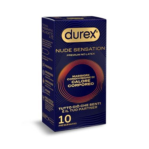 Durex Nude Sensation - Preservativi Ultra Sottili in Nitrile Senza Lattice