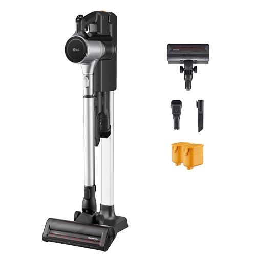 LG CordZero con All-in-One Tower A9T PRIME1C, Aspirapolvere senza Fili con Svuotamento Automatico, 260W, Autonomia 60 min, 2 Spazzole + 2 Accessori, Wi-Fi, Kompressor, Calming Beige