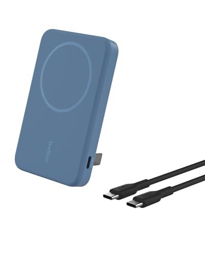 Belkin BoostCharge Pro Power Bank Magnetico 5000mAh con Qi2, Blu