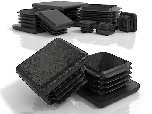 PD® Tappi a Lamelle 40x40 mm per Tubo Quadrato - Neri (Confezione da 10)