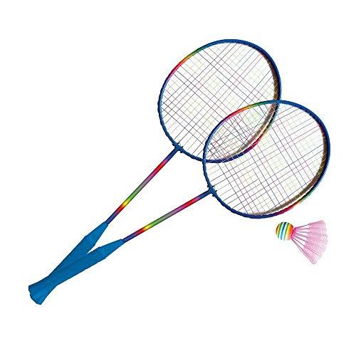 Sport One Rainbow, Racchette Badminton Gioventù Unisex, Blu-Bianco