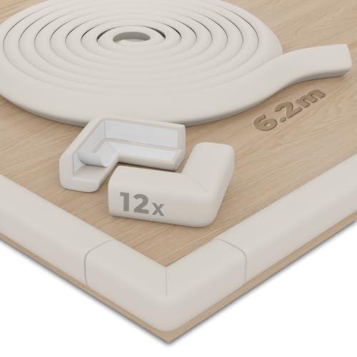 Hoffenbach Kit di Protezione per Bambini: Paracolpi in Schiuma e Copriangoli Autoadesivi