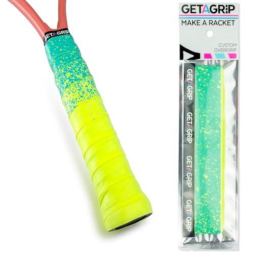 Get a Grip - Overgrip Antiscivolo per Racchetta da Tennis Paint The Lines (Neon + Blue)