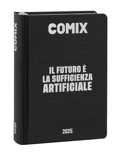 COMIX - Diario Mini Giornaliero 16 Mesi 2024-2025 Nera e Argento