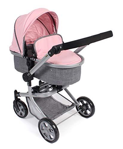 Bayer Chic 2000 Passeggino Combinato per Bambole Grigio-Rosa