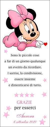Segnalibri Battesimo Minnie Personalizzati (30 Pezzi)