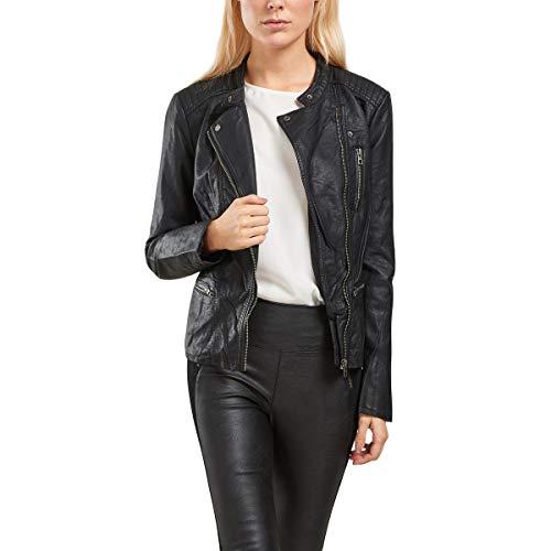 ONLY Giacca Effetto Pelle Nera - Stile Biker Moderno per Donna