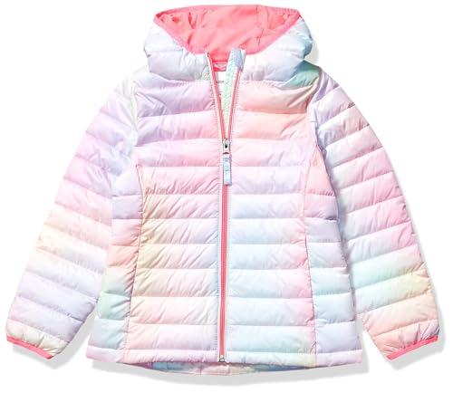 Amazon Essentials Piumino Leggero con Cappuccio Impermeabile e Ripiegabile Bambine e Ragazze, Rosa Sfumature, 6-7 Anni
