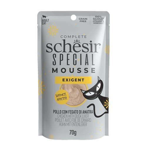 Schesir Special Exigent, Filetti di Pollo con Anatra in Mousse per Gatti