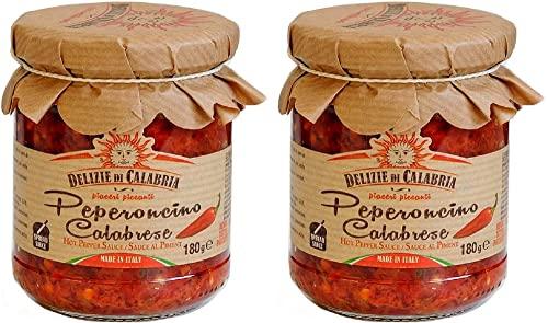 Crema di Peperoncino Tritato Calabrese - 2 Confezioni da 180g Delizie di Calabria