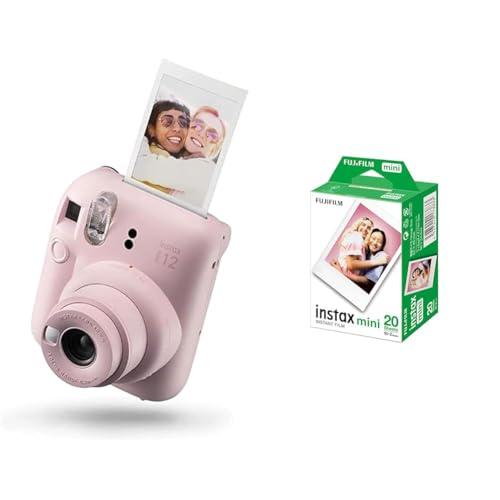Fujifilm instax mini 12 Blossom Pink Kit - Macchina Fotografica Istantanea con 20 Pellicole