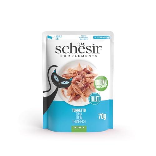 Schesir Filetti di Tonno in Gelatina per Gatti - 12x70g