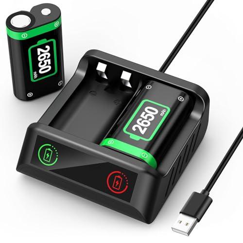 QUMOX Pacchi batteria ricaricabili per controller Xbox One/Series X|S