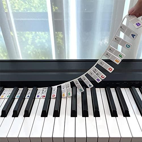 Etichette Rimovibili per Pianoforte e Tastiera INF - Set Completo 88 Tasti in Silicone