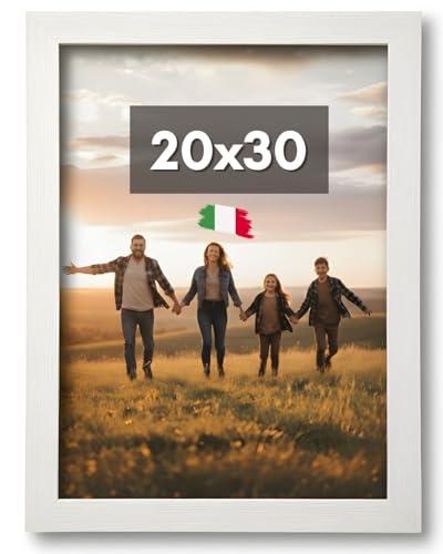 Cornice Noogui 20x30 cm - Legno Bianco Antiriflesso