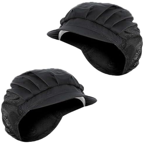 COYUN Set di 2 Cappelli da Chef Elastici - Traspiranti e Regolabili per Uomo e Donna