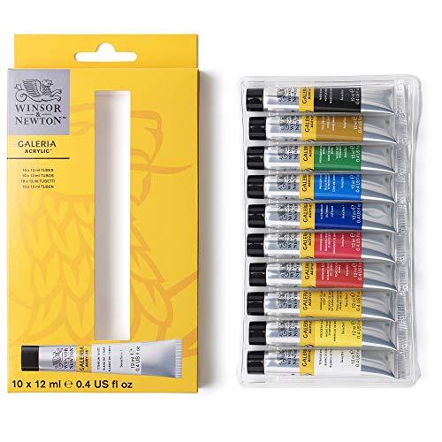 Winsor & Newton Galeria Set Iniziazione Acrilico - 10 Tubi da 12ml