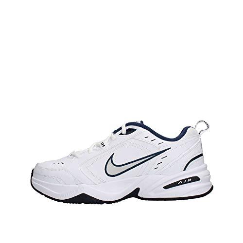 Nike Air Monarch IV, Scarpe da Ginnastica Uomo, Bianco White Metallic Silver Midnight Navy 102