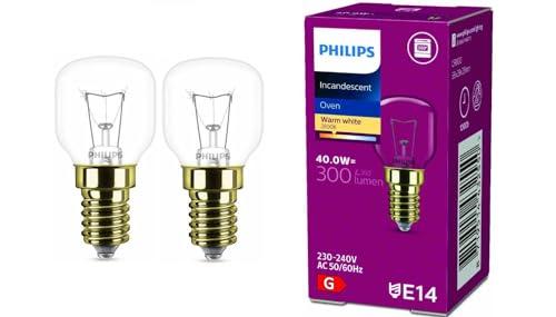 Philips - Lampadina per forno E14, 40 W, forma a goccia, diametro 45 mm, resistente a temperature fino a 300 °C