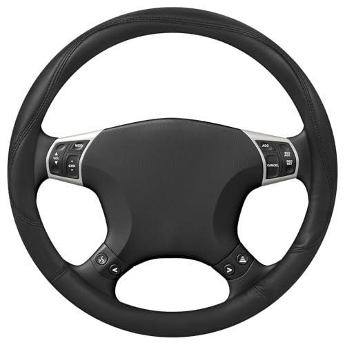 GLOSKIN Coprivolante Auto in Cuoio Nero Universale 37-38 cm