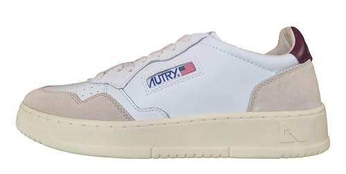 Autry Medalist Scarpe Sneakers Uomo Pelle Bianco Borgogna