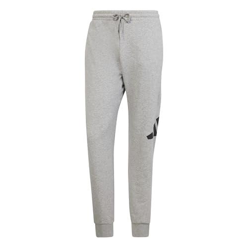 adidas Essentials Big Logo French Terry Pant Uomo, Grigio Melange/Nero
