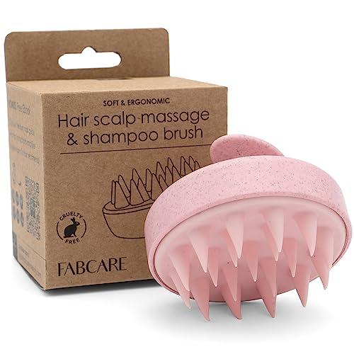 FABCARE Massaggiatore Cuoio Capelluto | Spazzola Massaggio Cuoio Capelluto | Steli di Grano, Silicone | Massaggiatore | Capelli Asciutti e Bagnati | Crescita Capelli, Circolazione, Trattamenti Capelli