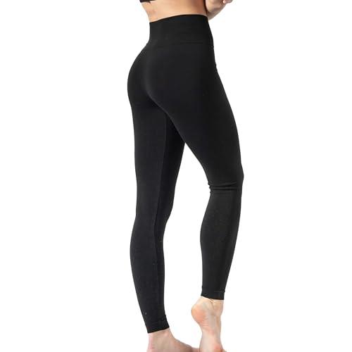 Risalti Leggings Donna Pancia Piatta Plus Coprente - Vita Alta Contenitiva, Microfibra Opaca Senza Cuciture