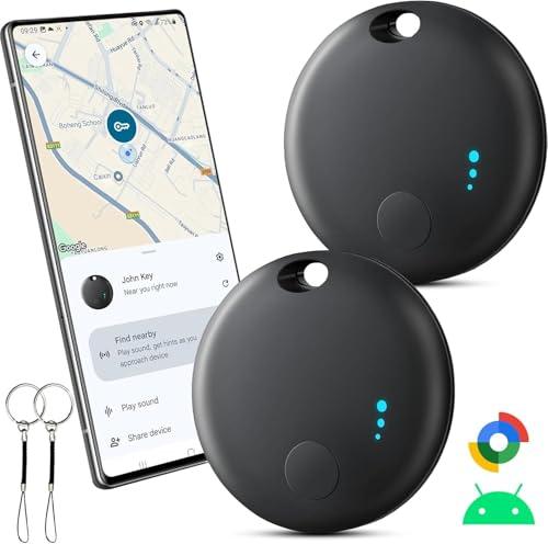 Android Smart Tracker Tag - Localizzatore Bluetooth Compatibile con Google Find Hub (Nero)