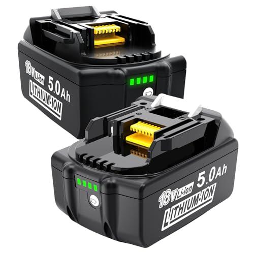 Batteria di Ricambio per Makita 18V 5.0Ah (2 Pezzi)