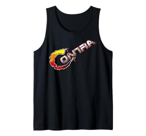 Contra Logo Retro Gamer Classico Vintage Anni 80 Arcade Flame Canotta