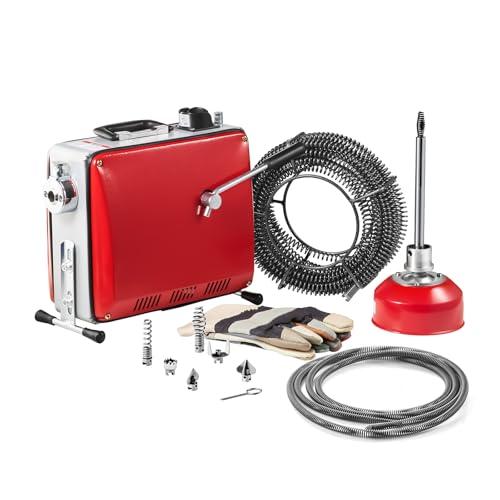 VEVOR Macchina Sturatubi Elettrica - 390W, 1400 RPM, Cavi in Acciaio, 50-110 mm