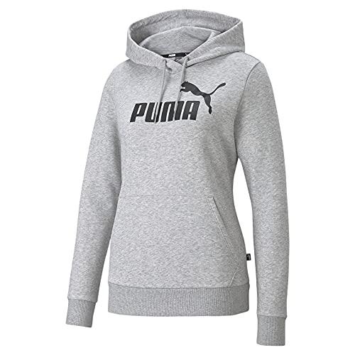 PUMA Ess Logo Hoodie FL, Sudor Women's, Grigio Chiaro, L