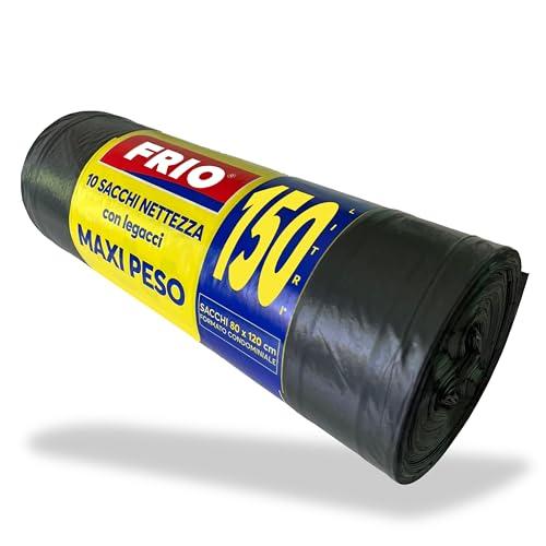 FRIO - Sacchi Nera Spazzatura Maxi Peso 150 Litri