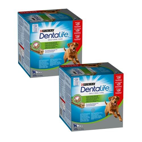 PURINA Dentalife Cane Snack per l'Igiene Orale Taglia Grande - Formato Scorta (72 Sticks)