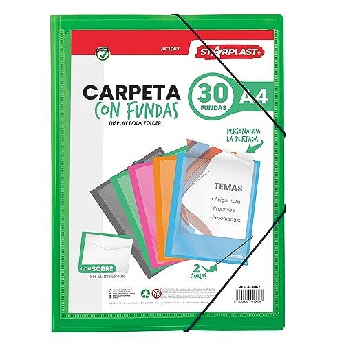 Starplast Cartella con Buste A4 - Verde (30 Buste)