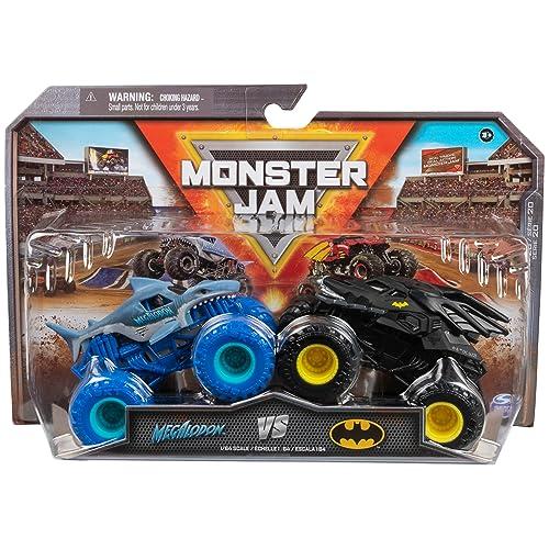 Monster Jam Stadio: Batmobile vs Megalodon - Duello di Titans in Scala 1:64