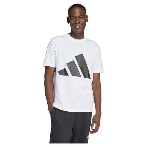 Adidas Essentials Big Logo Single Jersey Tee - Maglietta Uomo Bianca e Nera