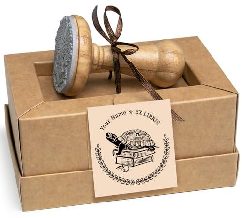Ex Libris Tartarughe Libri Timbro Personalizzabile
