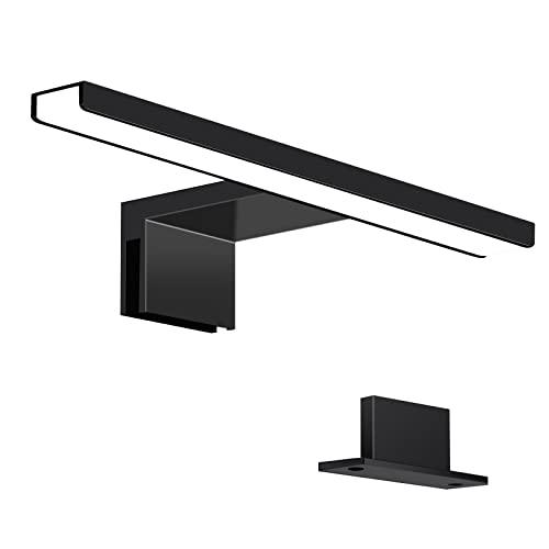 ERWEY Lampada Specchio Bagno LED 5W Nera, 30cm, 6000K