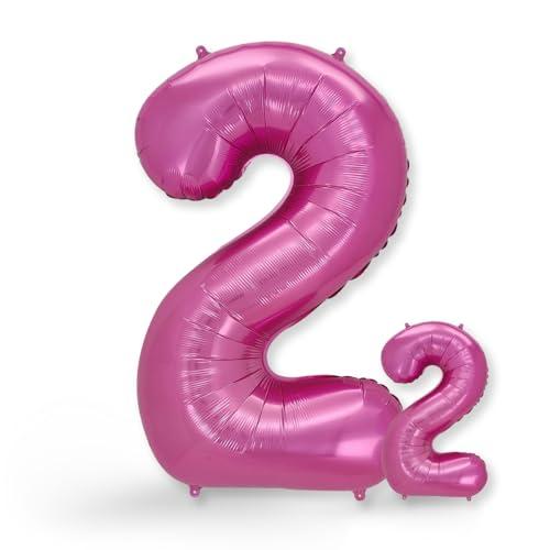 Palloncino Numero 2 Rosa Gigante per Compleanno - FUNXGO