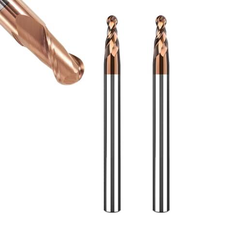 Asnomy Set di 2 frese a sfera VHM Ø3mm
