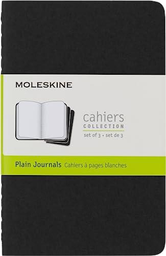 Moleskine Cahier Pocket Blanko Schwarz DIN A6 - Set da 3