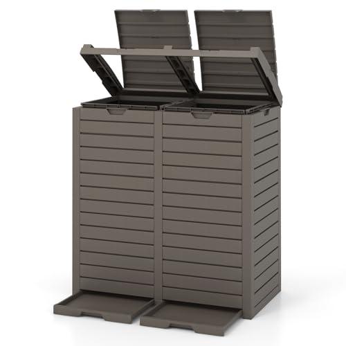 COSTWAY Pattumiera per Rifiuti Esterno e Interno 235 L