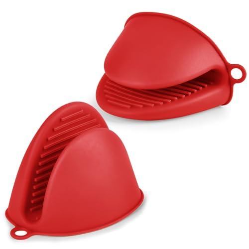 AUAUY Presine in Silicone Resistenti al Calore - Set da 2, Rosso