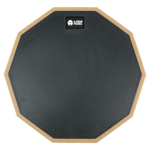A-Star Practice Drum Pad - Pad da 12 Pollici in Gomma Silenziosa per Rullante a Doppia Faccia