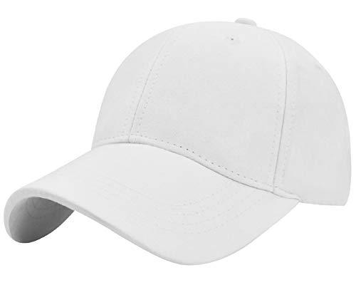 Tuopuda Cappellino Unisex con Visiera - Berretto da Baseball Estivo/Invernale Bianco
