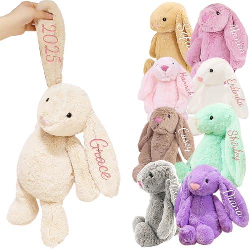 Coniglietto di Peluche Ricamato Personalizzato con Nome